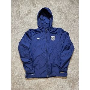 Nike USA Team Soccer Sideline Storm Fit Jacket Hooded Womens Medium 644038-421
